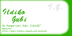 ildiko gubi business card